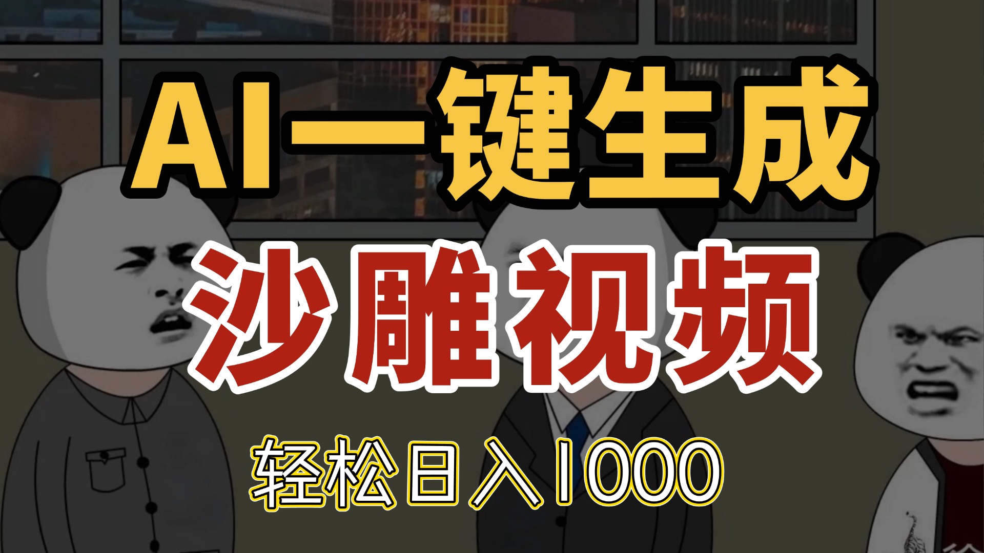 （14756期）AI一键生成沙雕视频，一条视频千万播放，轻松日入1000-慧创网
