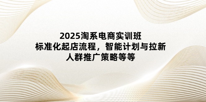（14522期）2025淘系电商实训班：标准化起店流程，智能计划与拉新，人群推广策略等等-慧创网