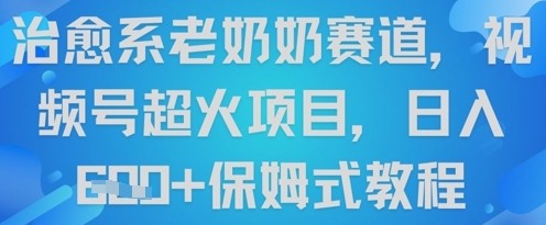 治愈系老奶奶赛道，视频号超火项目，日入6张+保姆式教程-慧创网