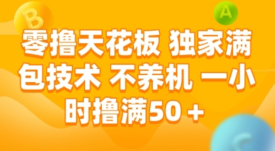 零撸天花板，独家满包技术，不用养机，一小时撸满50+，收益稳定【揭秘】-慧创网