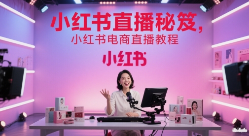 小红书直播秘笈，小红书电商直播教程-慧创网