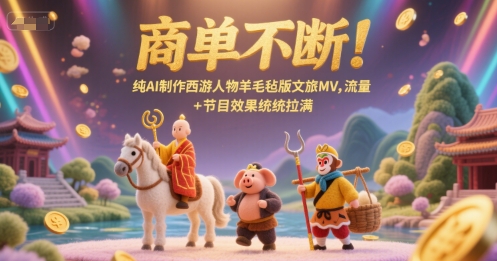 商单不断！纯AI制作西游人物羊毛毡版文旅MV，流量+节目效果统统拉满-慧创网