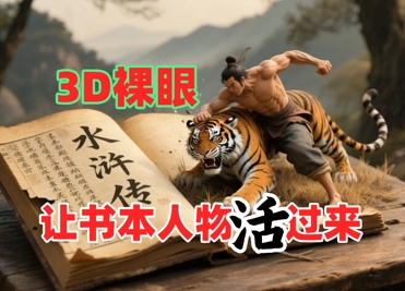 书本人物裸眼3D视频，新的玩法，流量超猛，保姆级教程-慧创网