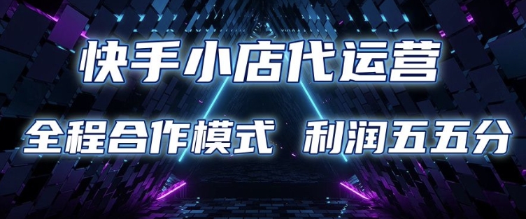 快手小店代运营 限时托管计划 合作模式 利润五五分成【揭秘】-慧创网