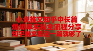 小说推文知乎中长篇爆单实操全流程分享，知乎推文看这一篇就够了-慧创网
