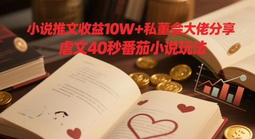 小说推文收益10W+私董会大佬分享，虐文40秒番茄小说玩法-慧创网
