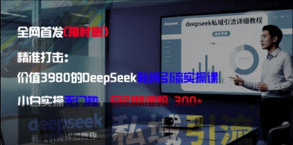 精准打击：价值3980的DeepSeek私域引流实操课，小白实操无门槛，日引精准粉300+-慧创网