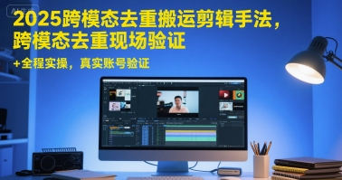 2025跨模态去重搬运剪辑手法，跨模态去重现场验证 +全程实操，真实账号验证-慧创网