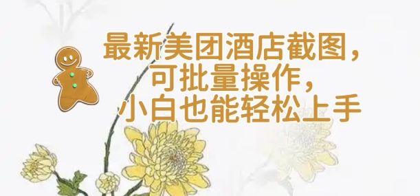 【轻云】最新美团酒店截图，可批量操作，小白也能轻松上手-慧创网