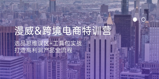 （14295期）漫威 跨境电商特训营：选品思维误区+工具包实战，打造高利润产品全流程-慧创网