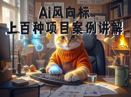 Ai风向标-附100种项目案例玩法-0基础小白到大神ai视频商业应用教学-慧创网