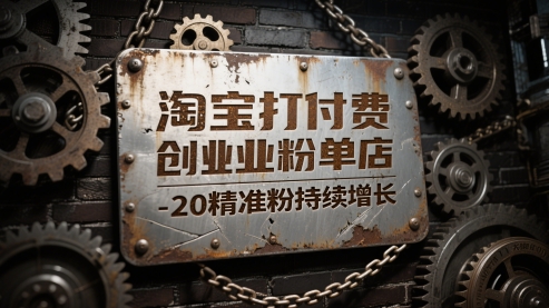 淘宝打付费创业粉单店每天稳定10-20精准粉持续增长【揭秘】-慧创网