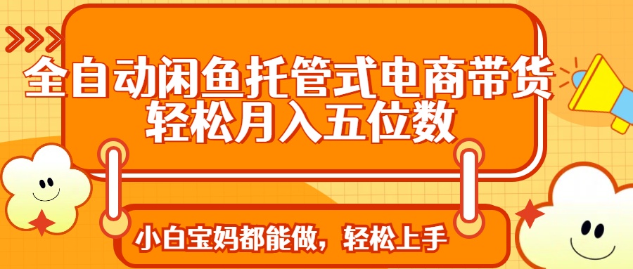 （14132期）全自动闲鱼托管式电商带货 轻松实现月入五位数-慧创网