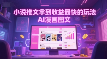 小说推文拿到收益最快的玩法，AI漫画图文-慧创网