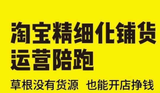 淘宝精细化铺货运营陪跑(部分更新至2025)，草根没有货源 也能开店挣钱-慧创网