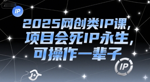 2025网创类IP课，项目会死IP永生，可操作一辈子-慧创网