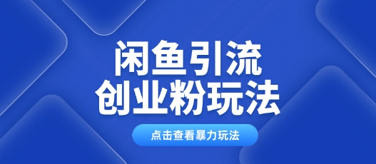 闲鱼引流创业粉0基础及可操作日引流百人保姆级教学-慧创网