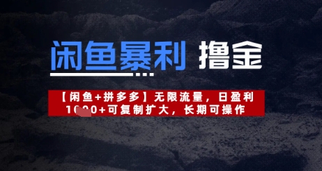 闲鱼暴利撸金无限流量，日盈利几张，可复制扩大，长期可操作-慧创网